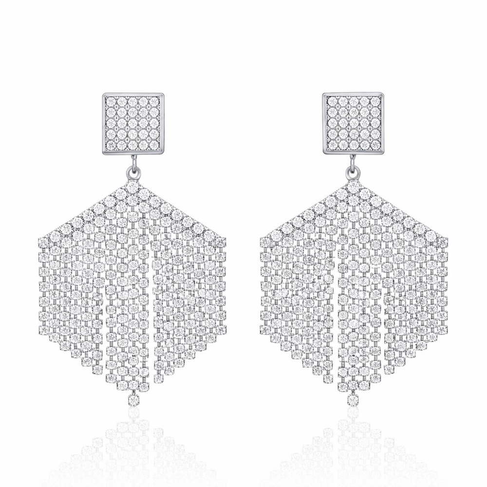 ⚜️ Elegant Silver Dangle Earrings